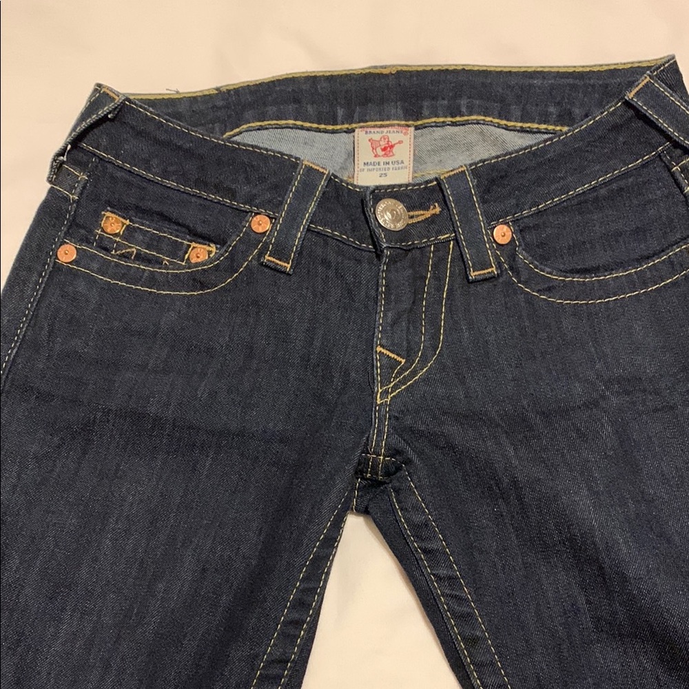 Original True Religion Jeans in Blue with Form Fitted Fit